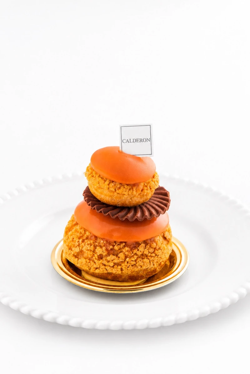 Création pâtissière orange et chocolat Calderon