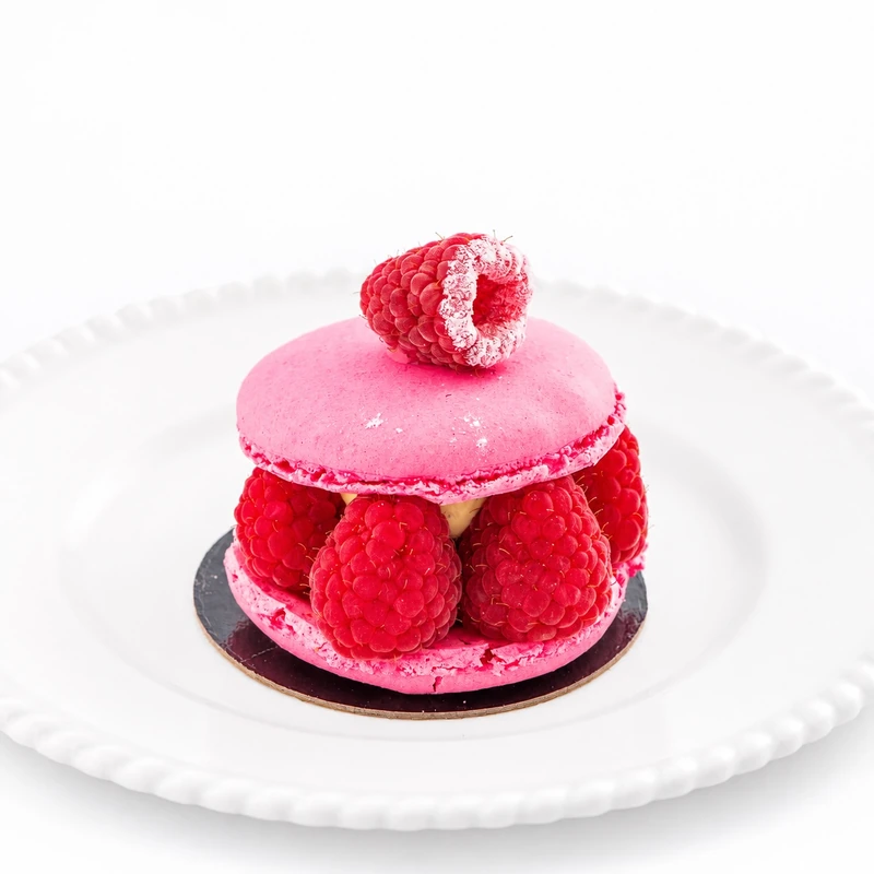 Macaron pâtissier aux framboises Calderon